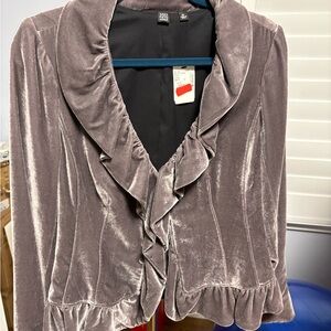 Saks Fifth Avenue Teal Velvet Blazer